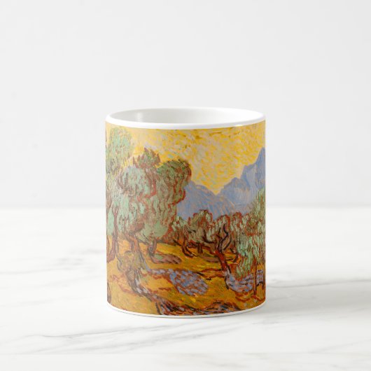 Van Gogh Olive Trees Yellow Sun Sky Kaffeetasse (Mittel)