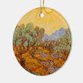 Van Gogh Olive Trees Yellow Sun Sky Keramik Ornament (Links)