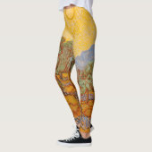 Van Gogh Olive Trees Yellow Sun Sky Leggings (Links)