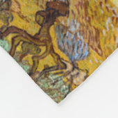 Van Gogh Olive Trees Yellow Sun Sky Malerei Fleecedecke (Ecke)