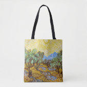 Van Gogh Olive Trees Yellow Sun Sky Malerei Tasche (Vorderseite)