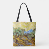 Van Gogh Olive Trees Yellow Sun Sky Malerei Tasche (Rückseite)