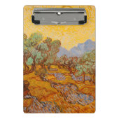 Van Gogh Olive Trees Yellow Sun Sky Mini Klemmbrett (Vorderseite)