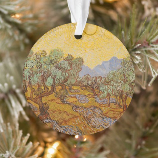 Van Gogh Olive Trees Yellow Sun Sky Ornament (Baum)