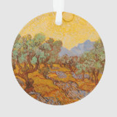 Van Gogh Olive Trees Yellow Sun Sky Ornament (Rückseite)