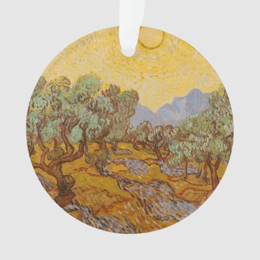 Van Gogh Olive Trees Yellow Sun Sky Ornament (Vorderseite)