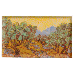 Van Gogh Olive Trees Yellow Sun Sky Platzkartenhalter