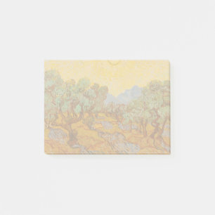 Van Gogh Olive Trees Yellow Sun Sky Post-it Klebezettel