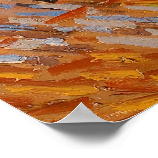 Van Gogh Olive Trees Yellow Sun Sky Poster (Ecke)