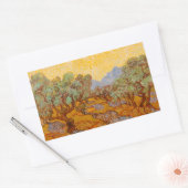 Van Gogh Olive Trees Yellow Sun Sky Rechteckiger Aufkleber (Umschlag)