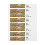 Van Gogh Olive Trees Yellow Sun Sky Rundum-Adressaufkleber (Bogen)