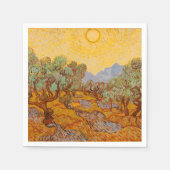 Van Gogh Olive Trees Yellow Sun Sky Serviette (Vorderseite)