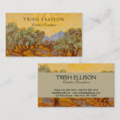 Van Gogh Olive Trees Yellow Sun Sky Visitenkarte (Vorne/Hinten)