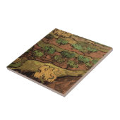 Van Gogh Olivenbäume gegen eine Steigung eines Hüg Fliese (Seite)