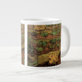 Van Gogh Olivenbäume gegen eine Steigung eines Hüg Jumbo-Tasse (Vorderseite Rechts)