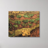 Van Gogh Olivenbäume gegen eine Steigung eines Hüg Leinwanddruck (Vorderseite)