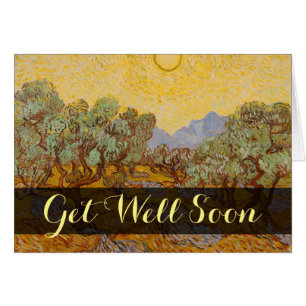 Van Gogh Olivenbäume Gelbe Sonne Himmel