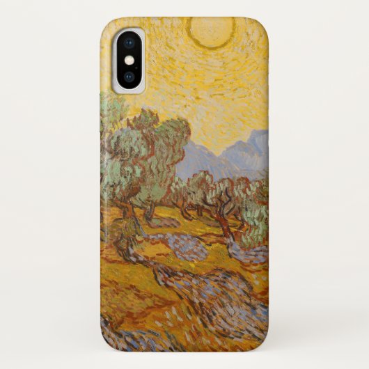 Van Gogh Olivenbäume Gelbe Sonne Himmel Case-Mate iPhone Hülle (Rückseite)