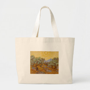 Van Gogh Olivenbäume Gelbe Sonne Himmel Jumbo Stoffbeutel