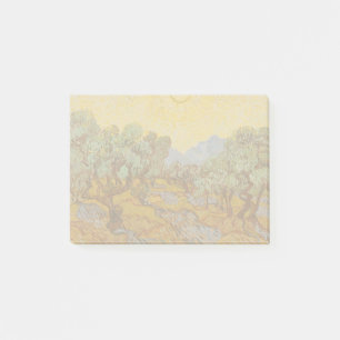 Van Gogh Olivenbäume Gelbe Sonne Himmel Post-it Klebezettel