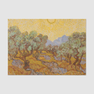 Van Gogh Olivenbäume Gelbe Sonne Himmel Seidenpapier