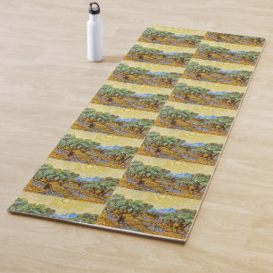 Van Gogh Olivenbäume - Goldene Sonne & Himmel Kuns Yogamatte