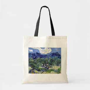 Van Gogh - Olivenbäume in einer bergigen Landschaf Tragetasche