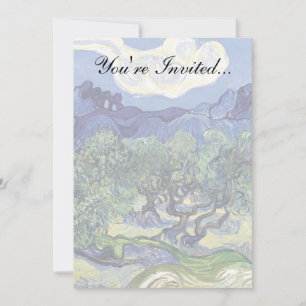 Van Gogh - Olivenbäume in einer Berglandschaft Einladung