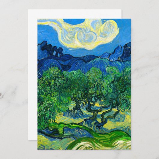 Van Gogh Olivenbäume in einer Bergwelt Ankündigung (Vorne/Hinten)