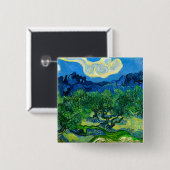 Van Gogh Olivenbäume in einer Bergwelt Button (Vorne & Hinten)