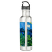 Van Gogh Olivenbäume in einer Bergwelt Edelstahlflasche (Rückseite)