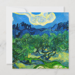 Van Gogh Olivenbäume in einer Bergwelt Einladung