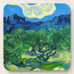 Van Gogh Olivenbäume in einer Bergwelt Getränkeuntersetzer