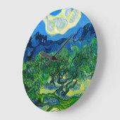 Van Gogh Olivenbäume in einer Bergwelt Große Wanduhr (Winkel)