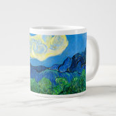 Van Gogh Olivenbäume in einer Bergwelt Jumbo-Tasse (Vorderseite Rechts)