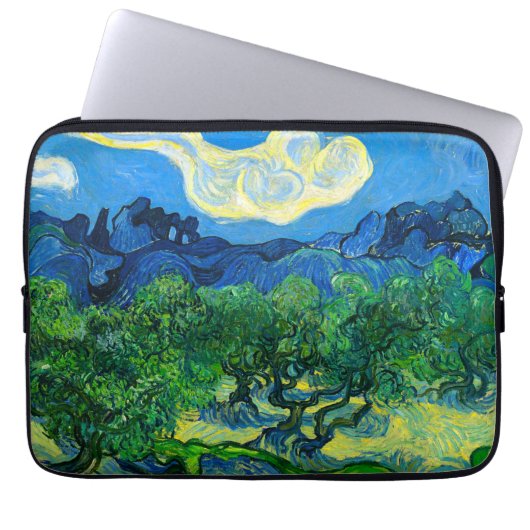 Van Gogh Olivenbäume in einer Bergwelt Laptopschutzhülle (Vorderseite)
