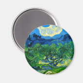Van Gogh Olivenbäume in einer Bergwelt Magnet (Vorderseite/Rückseite)