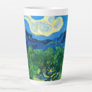 Van Gogh Olivenbäume in einer Bergwelt Milchtasse