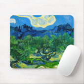 Van Gogh Olivenbäume in einer Bergwelt Mousepad (Mit Mouse)