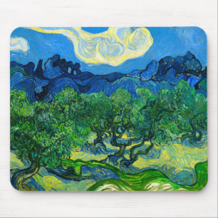 Van Gogh Olivenbäume in einer Bergwelt Mousepad