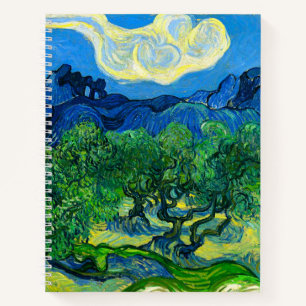 Van Gogh Olivenbäume in einer Bergwelt Notizblock