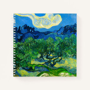 Van Gogh Olivenbäume in einer Bergwelt Notizblock