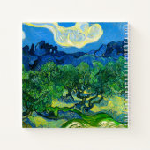 Van Gogh Olivenbäume in einer Bergwelt Notizblock (Rückseite)