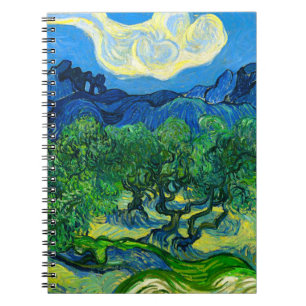 Van Gogh Olivenbäume in einer Bergwelt Notizblock