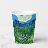 Van Gogh Olivenbäume in einer Bergwelt Pappbecher (Rückseite)