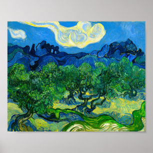 Van Gogh Olivenbäume in einer Bergwelt Poster