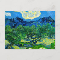 Van Gogh Olivenbäume in einer Bergwelt