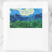 Van Gogh Olivenbäume in einer Bergwelt Rechteckiger Aufkleber (Tasche)