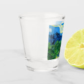 Van Gogh Olivenbäume in einer Bergwelt Schnapsglas (Links)