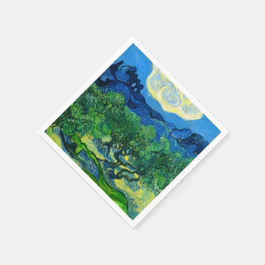 Van Gogh Olivenbäume in einer Bergwelt Serviette (Ecke)